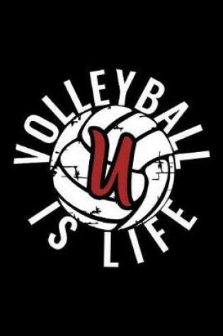 Cover of U Monogram Initial Volleyball Journal