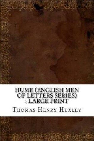 Cover of Hume (English Men of Letters Series)