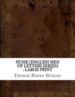 Book cover for Hume (English Men of Letters Series)
