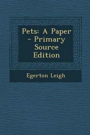 Cover of Pets