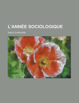 Book cover for L'Annee Sociologique