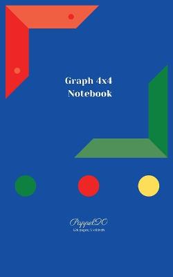 Book cover for Graph 4x4 Notebook - Blue cover - 124 pages-5x8-Inches