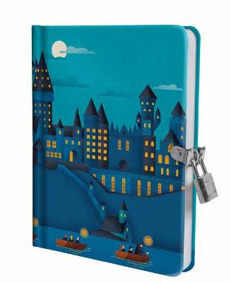 Cover of Harry Potter: Hogwarts Castle at Night Lock and Key Diary