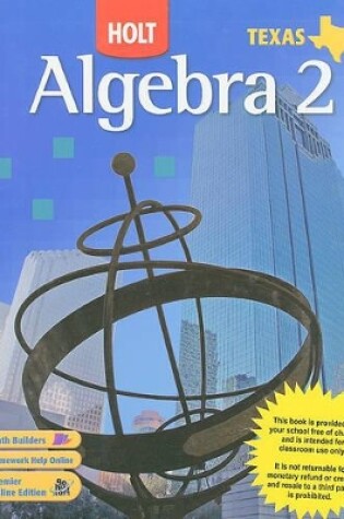 Cover of Texas Holt Algebra 2