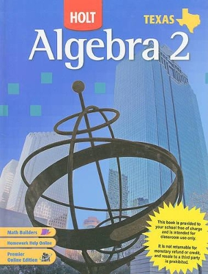 Book cover for Texas Holt Algebra 2