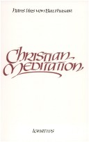 Book cover for Christian Meditation