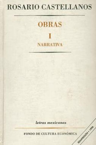 Cover of Obras, I. Narrativa