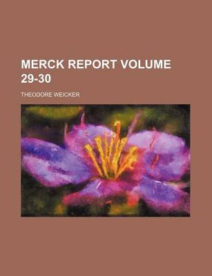 Book cover for Merck Report Volume 29-30