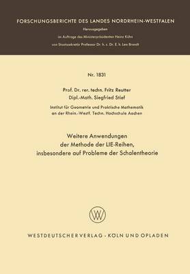 Book cover for Weitere Anwendungen Der Methode Der Lie-Reihen