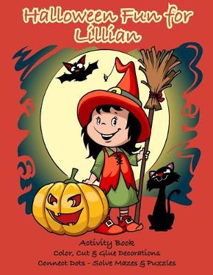Book cover for Halloween Fun for Lillian Activity Book