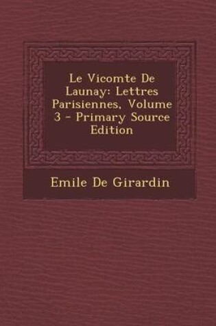 Cover of Le Vicomte de Launay