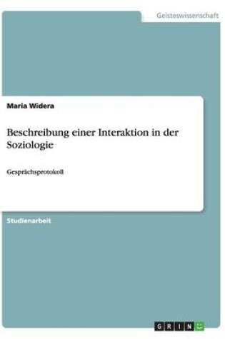 Cover of Beschreibung einer Interaktion in der Soziologie