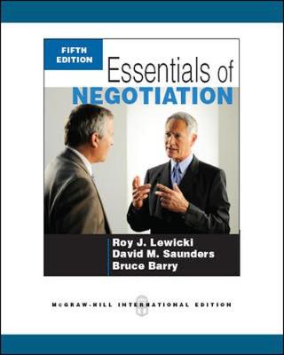 Book cover for Essentials of Negotiation (Int'l Ed)