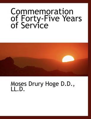 Book cover for Commemoration of Forty-Five Years of Service