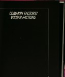 Book cover for Common Factors/Vulgar Factions