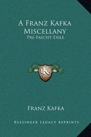 Cover of A Franz Kafka Miscellany