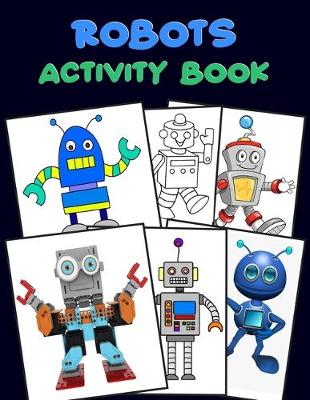 Book cover for Robots Activity Book.