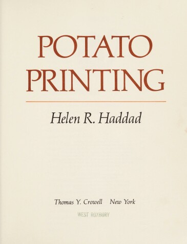 Book cover for Potato Printing