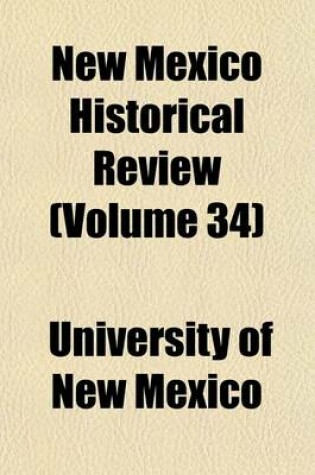 Cover of New Mexico Historical Review (Volume 34)