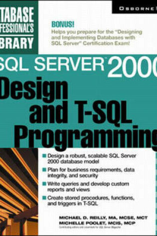 Cover of SQL Server 2000 Design and TSQL Programming