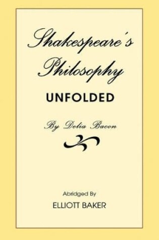 Cover of Shakespeare's Philosophy Unfolded