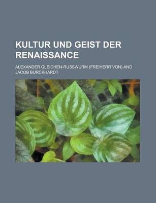 Book cover for Kultur Und Geist Der Renaissance