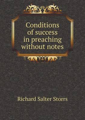 Book cover for Conditions of success in preaching without notes