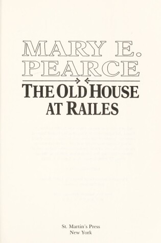 Cover of The Old House at Railes