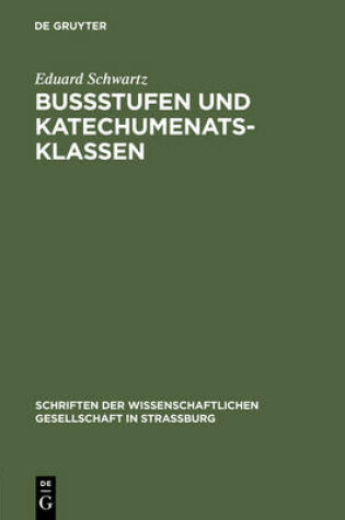Cover of Bussstufen Und Katechumenatsklassen