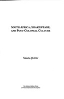 Book cover for South Africa, Shakespeare, and Post-colonial Culture