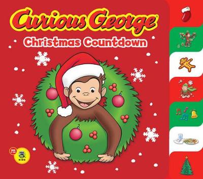 Book cover for Curious George Christmas Countdown (Tabbed Board Book)