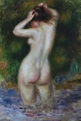 Book cover for 150 page lined journal Bather Viewing from the Back, 1890 Pierre Auguste Renoir