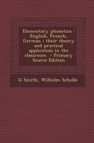 Cover of Elementary Phonetics