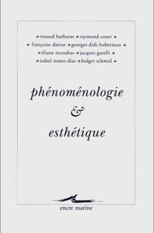 Cover of Phenomenologie Et Esthetique