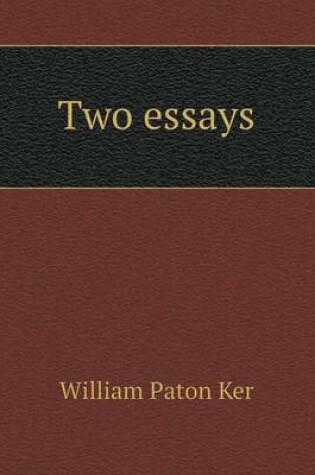 Cover of Two Essays