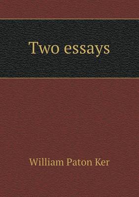 Book cover for Two Essays