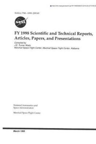 Cover of Fy 1998 Scientific and Technical Reports, Articles, Papers, and Presentations