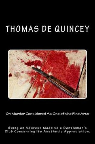 Cover of On Murder Considered as One of the Fine Arts