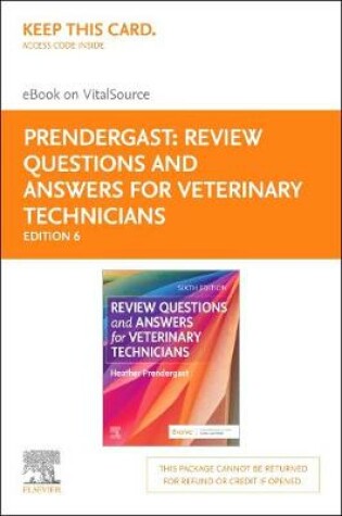 Cover of Review Questions and Answers for Veterinary Technicians Elseiver eBook on Vitalsource (Retail Access Card)