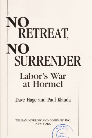 Cover of No Retreat, No Surrender