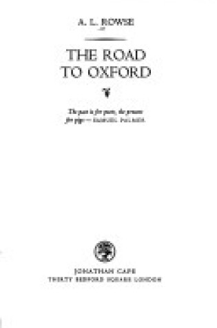 Cover of The Road to Oxford