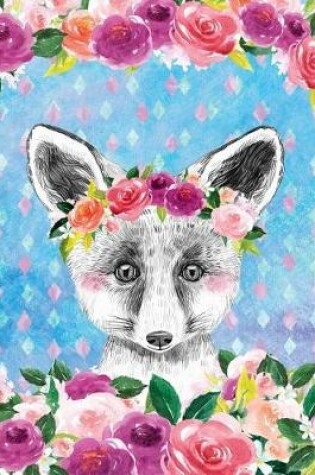 Cover of Big Fat Bullet Style Journal Cute Fox Cub In Flowers