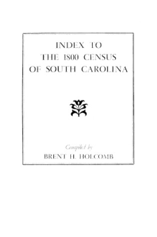 Cover of Index to the 1800 Census of South Carolina