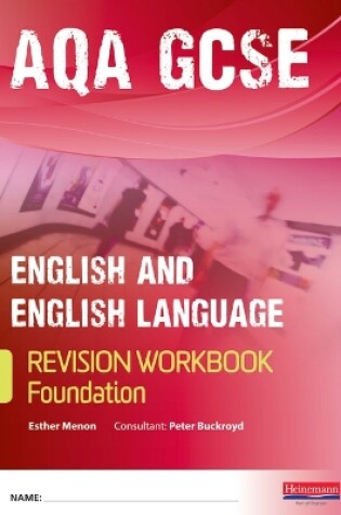 Cover of Pearson Revise GCSE AQA English/Language Workbook (Foundation) - for 2025, 2026 exams