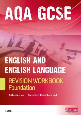 Cover of Pearson Revise GCSE AQA English/Language Workbook - Foundation