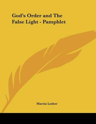 Book cover for God's Order and the False Light - Pamphlet