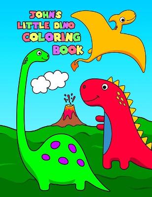 Book cover for John's Little Dino Coloring Book