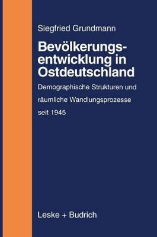 Cover of Bevölkerungsentwicklung in Ostdeutschland