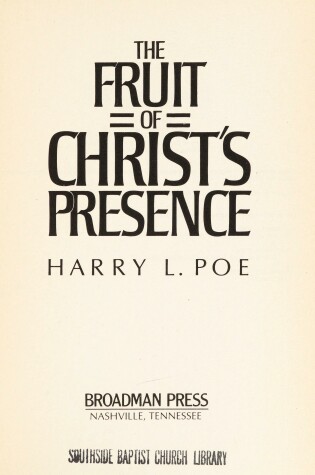 Cover of The Fruit of Christ's Presence