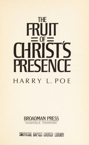 Book cover for The Fruit of Christ's Presence